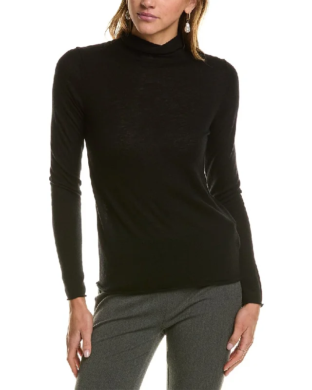 Reiss Emma Wool & Cashmere-Blend Roll Neck TopHip-Hop Knit Tops