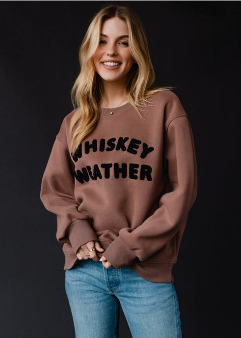 Whiskey Weather SweatshirtCamping Knit Tops