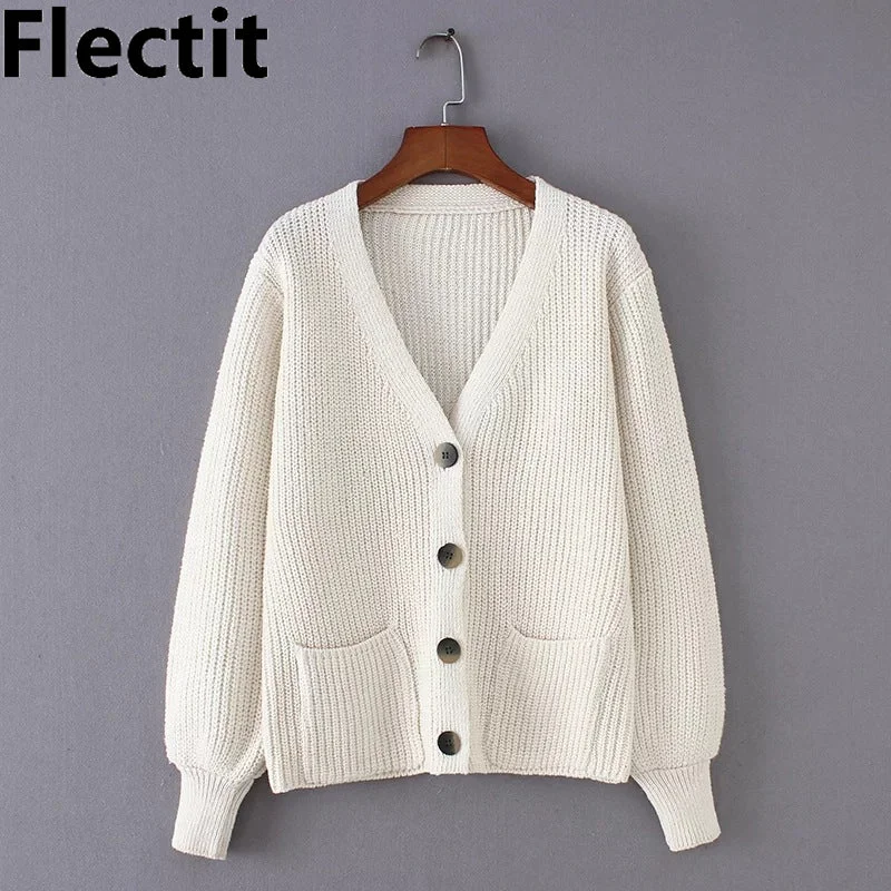 WILUXE Cozy Ribbed Knit Cardigan WomenZippered Knit Tops