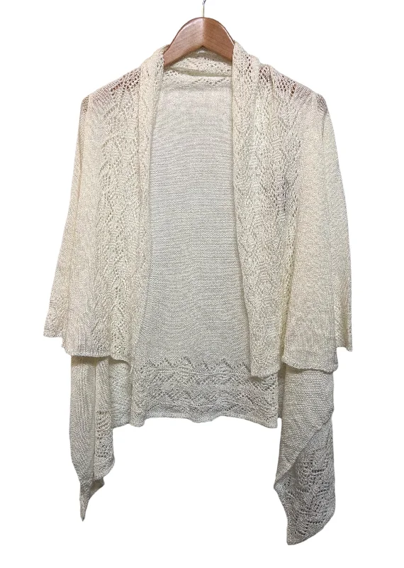 Women’s Knitted Open Cardigan (Size M)Beaded Knit Tops