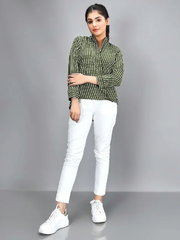 Striped Shirt - GreenDesigner Shirts