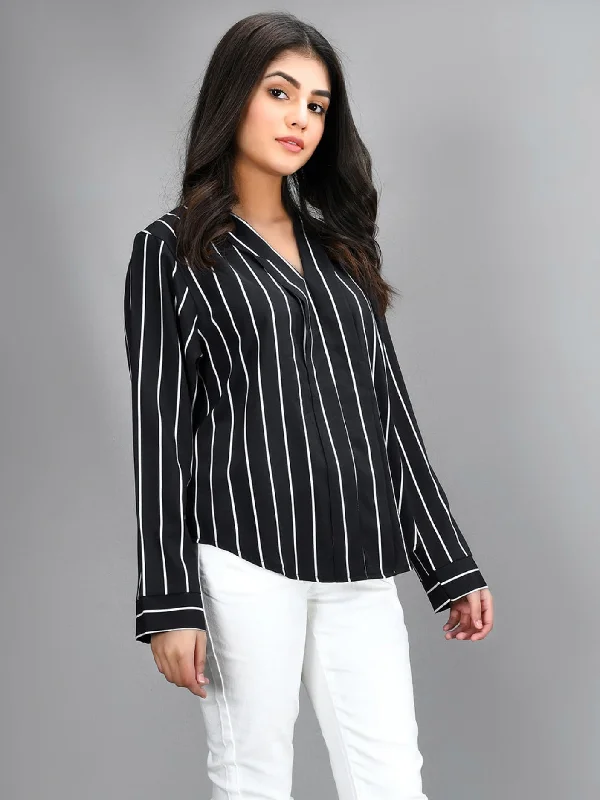 Striped Shirt - BlackUrban Shirts