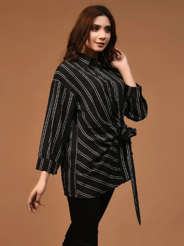 Striped Wrap ShirtCompression Shirts