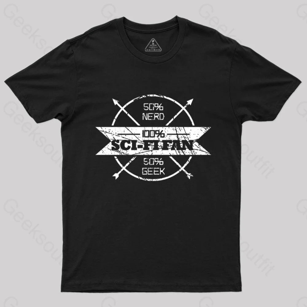 100% SciFi Fan T-ShirtButtoned Tee