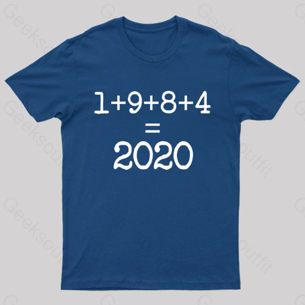 1984 Equals 2020 Orwellian Days Are Here Nerd T-ShirtPolyester Tee