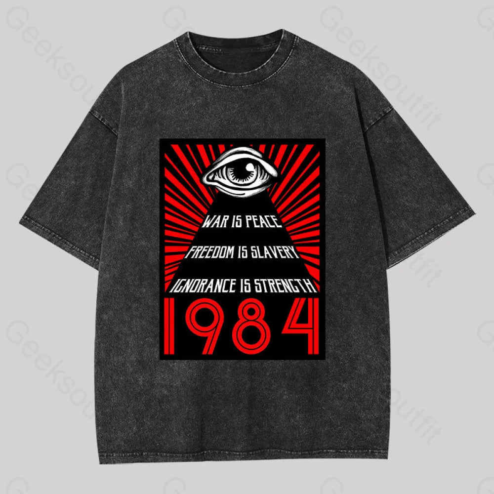 1984 Orwell Washed T-shirtTied Tee