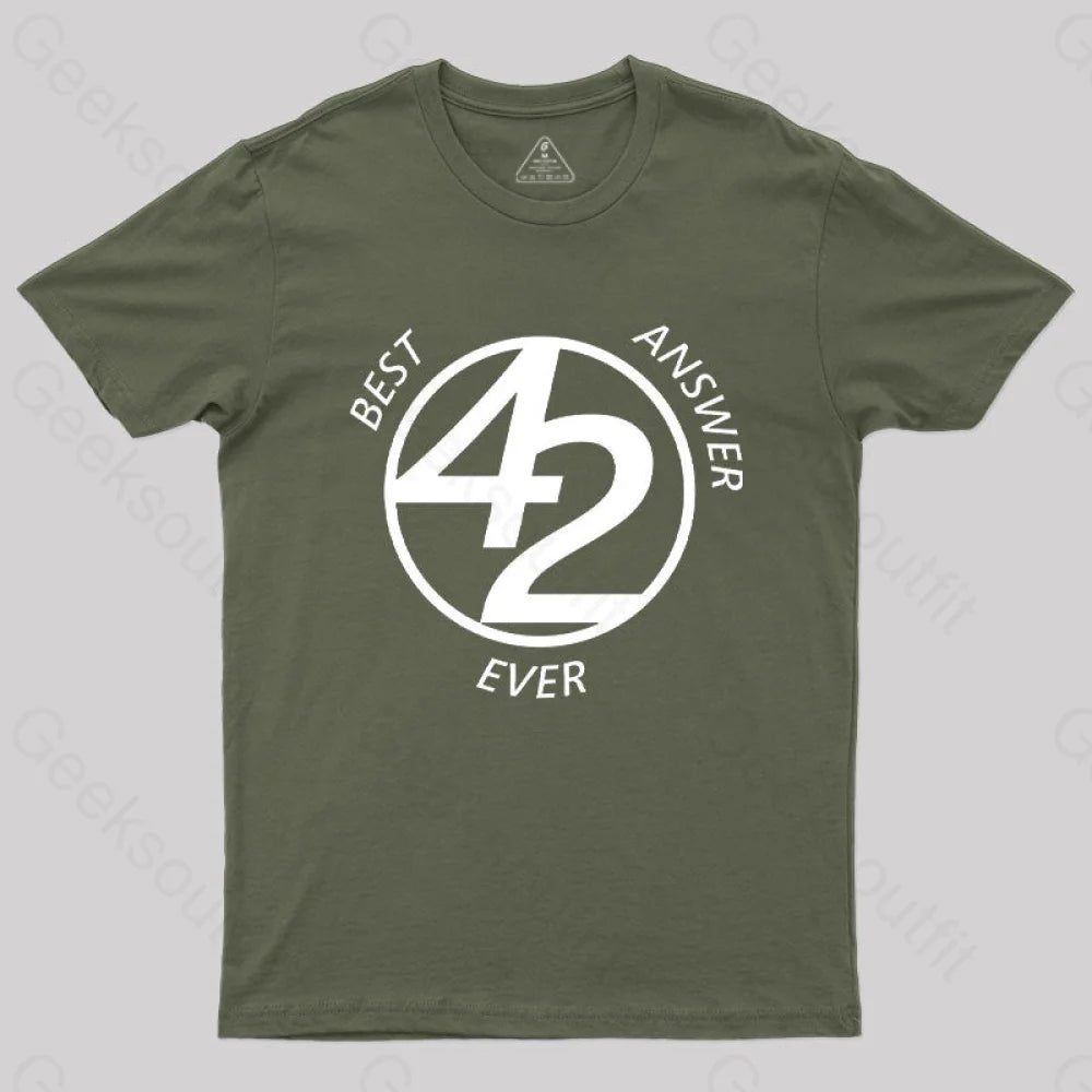 42 Best Ever Answer T-ShirtGym Tee