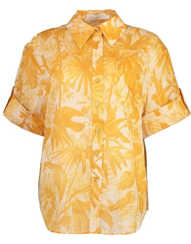 Amber Palm Mae Cuffed ShirtTunic Shirts