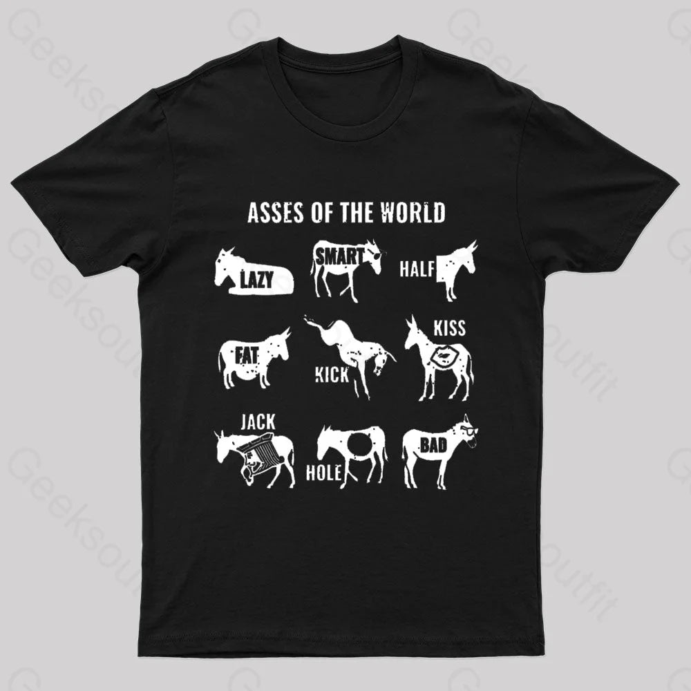 Asses The World Geek T-ShirtHigh-Neck Tee