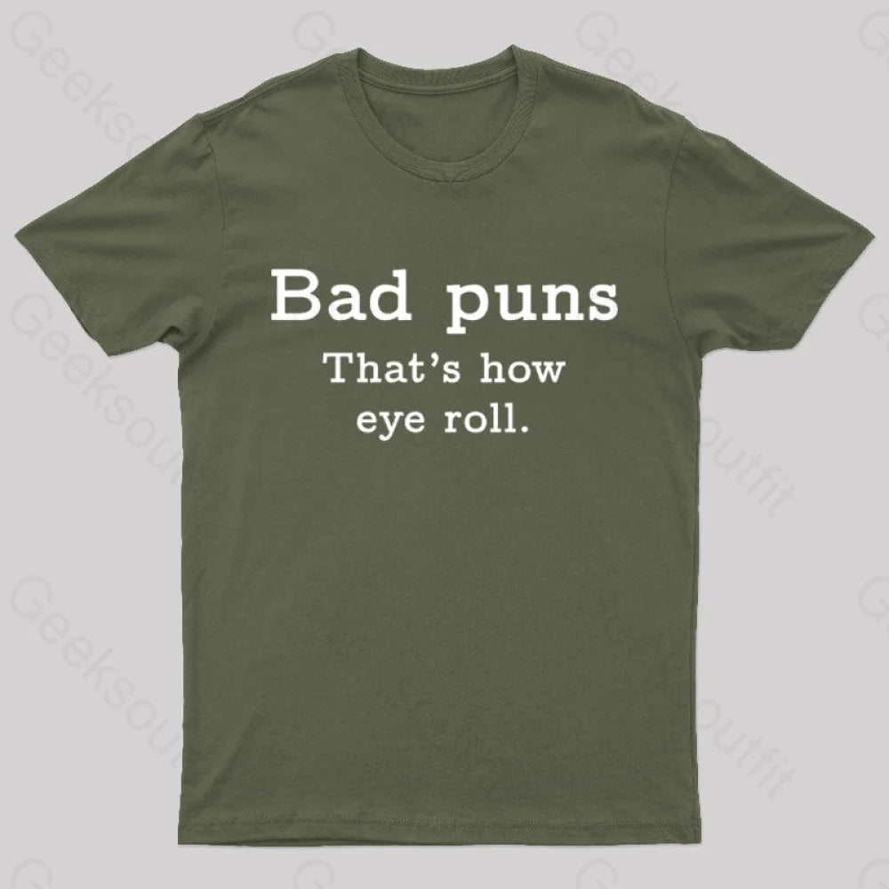 Bad Puns That's How Eye Roll Nerd T-ShirtLuxury Tee