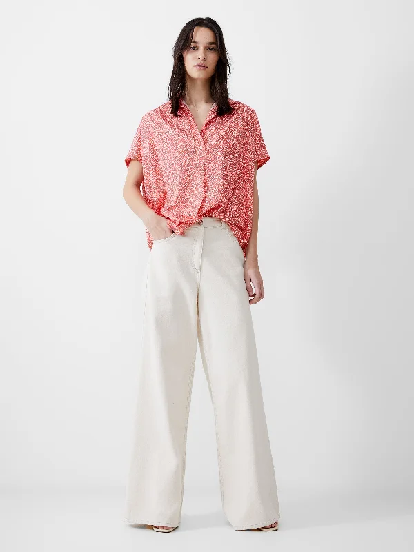 Bernice Crepe Light Popover ShirtSatin Shirts