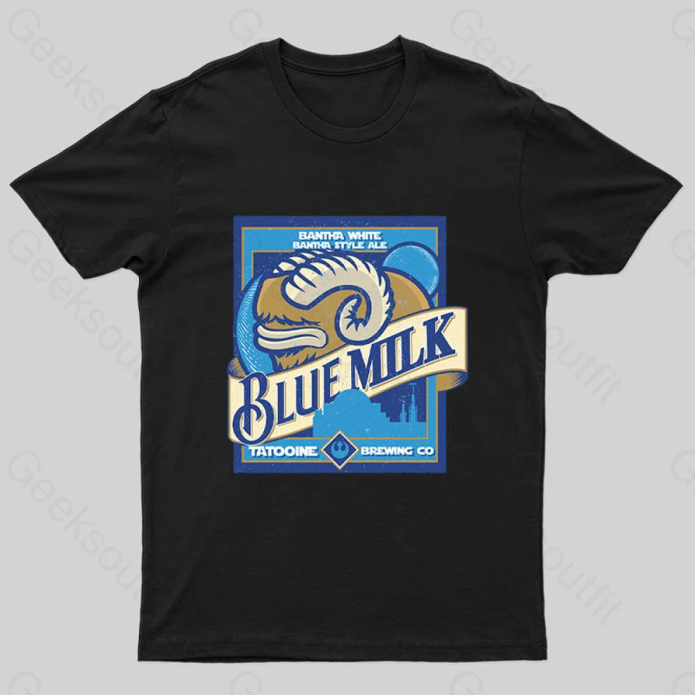 Blue Milk Geek T-ShirtPatchwork Tee