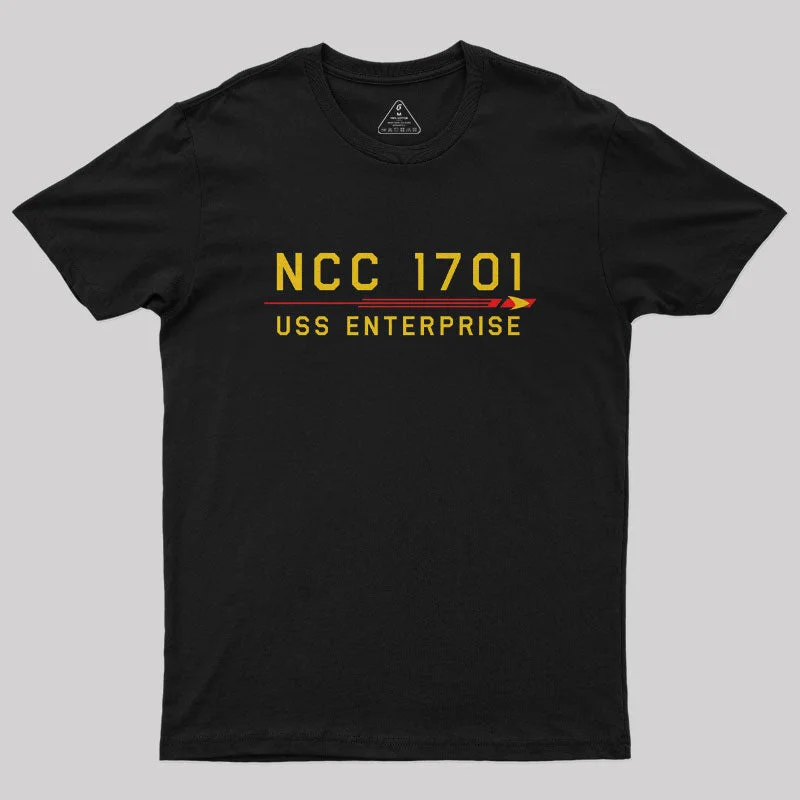 Crew Shirt for TOS Enterprise Dark Geek T-ShirtOrganic Cotton Tee