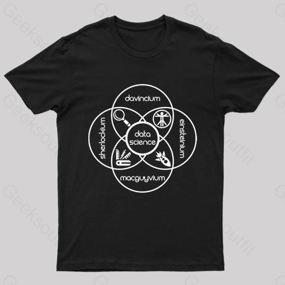 Data Science Periodic Venn Diagram of Elements Geek T-ShirtSporty Tee