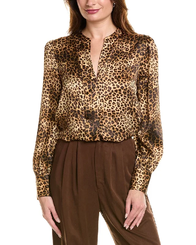 Elie Tahari Printed Silk ShirtPolyester Shirts