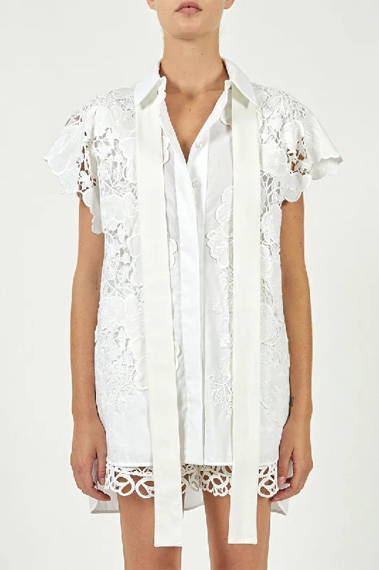 Embroidered Cotton ShirtStudded Shirts