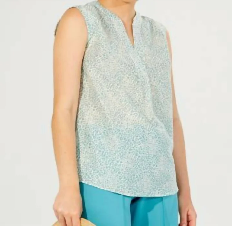 Fiorella Shirt In Aqua LeopardSkateboard Shirts