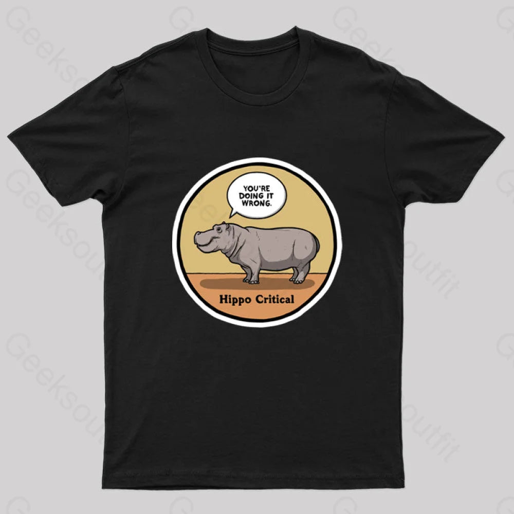 Hippo Critical Geek T-ShirtSequined Tee