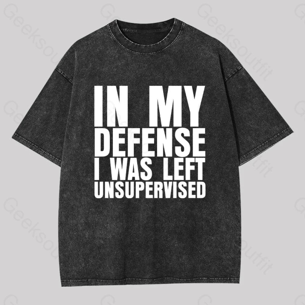 I Was Left Unsupervised Washed T-shirtCollaboration Tee