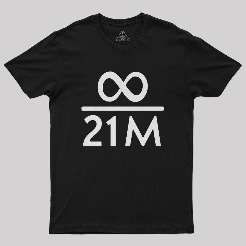 Infinity Divided by 21 Million Bitcoin Nerd T-ShirtSequined Tee