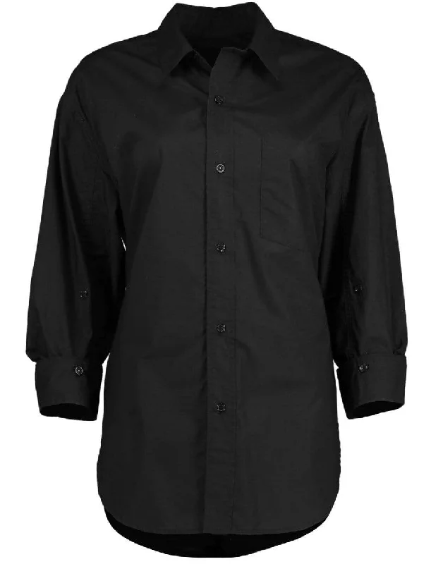 Kayla Long Sleeve Button Down Shirt - BlackLongline Shirts