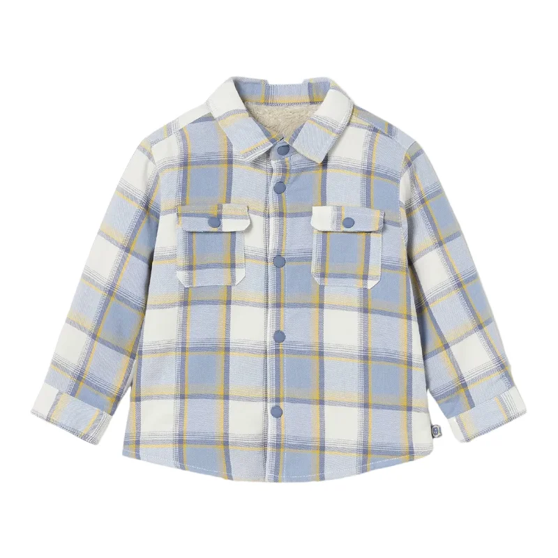 Blue Plaid Cotton ShirtAthletic Shirts