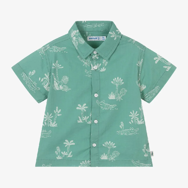 Green Safari Print ShirtVelvet Shirts