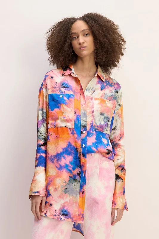 MULTICOLOUR SATIN SHIRTMetallic Shirts