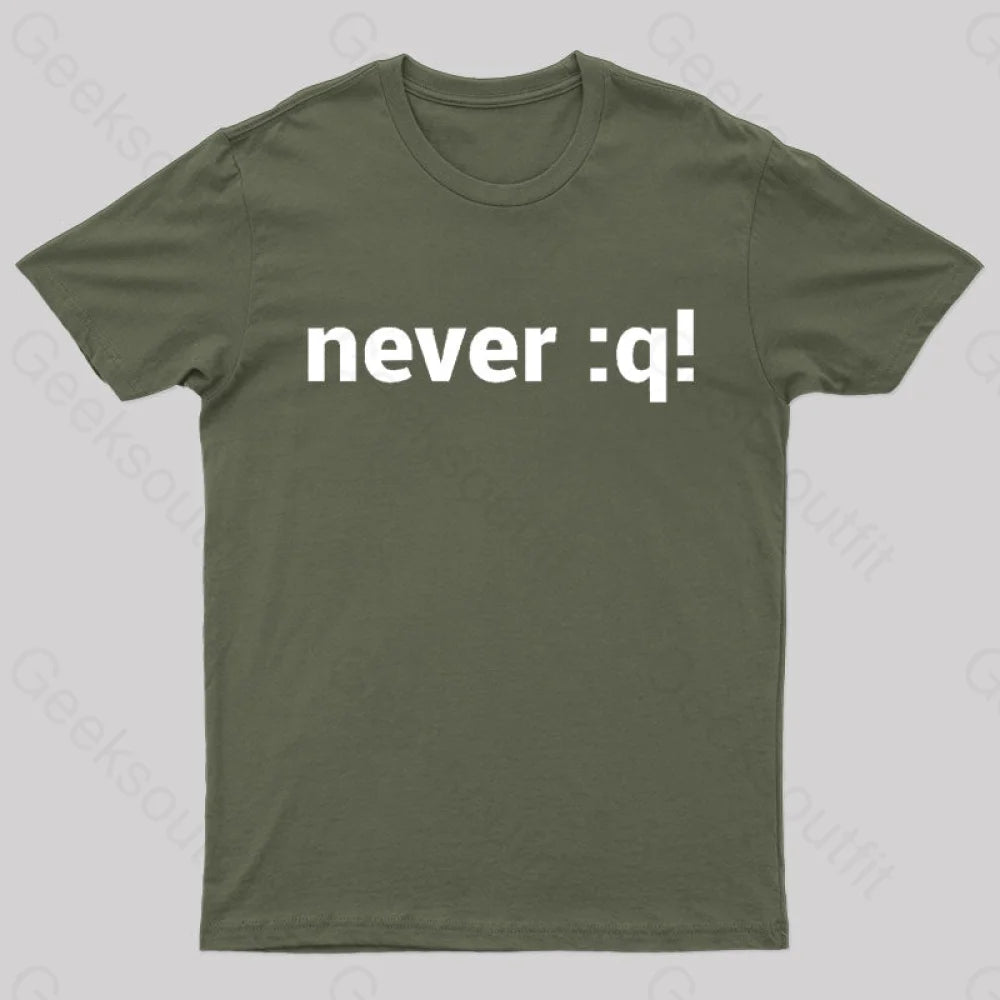 Never :q Geek T-ShirtEco-Friendly Tee