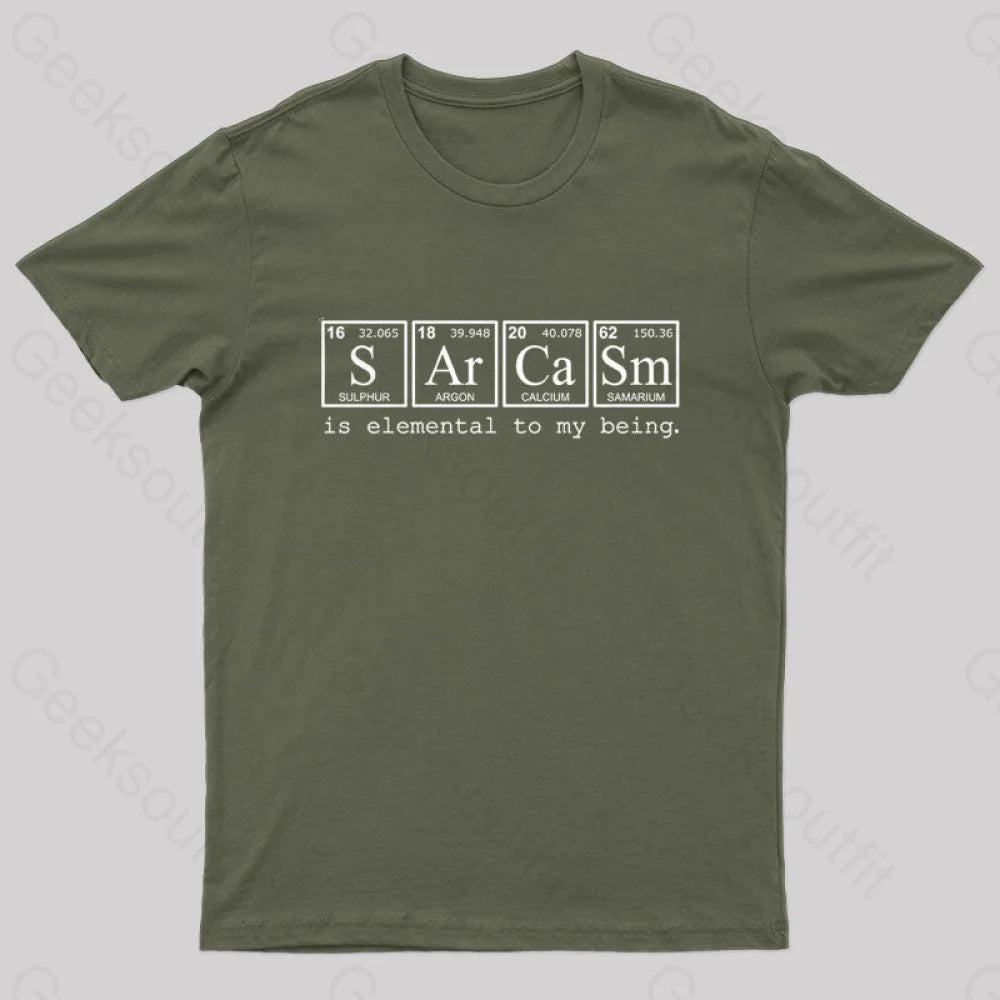 Periodic SArCaSm Nerd T-ShirtRound Neck Tee