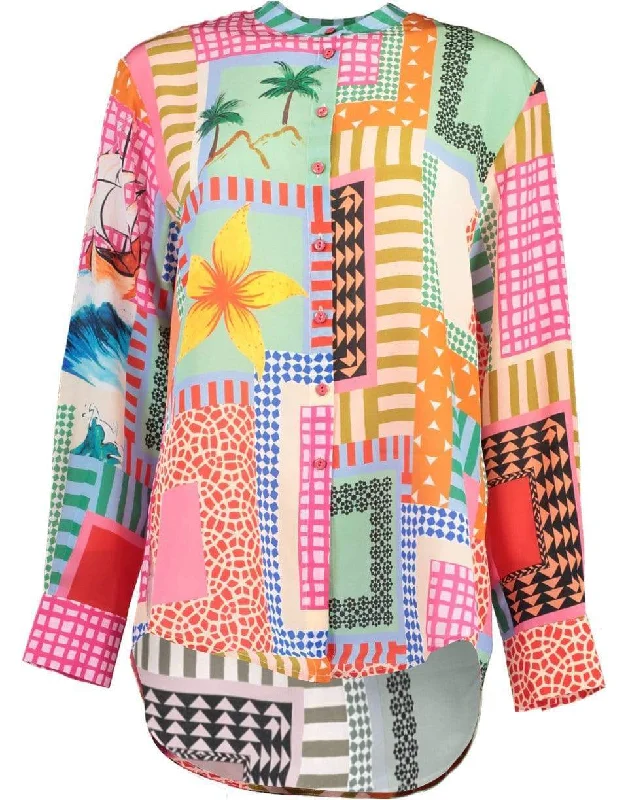 Pirate Multicolor Print Bobbi ShirtAthletic Shirts