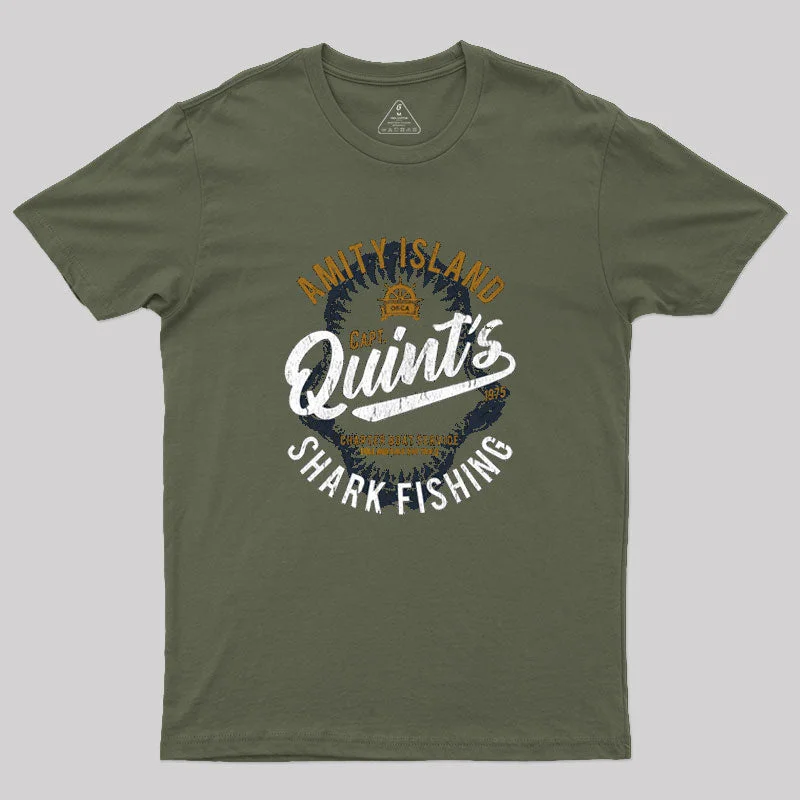 Quints Shark Fishing Geek T-ShirtOrganic Cotton Tee