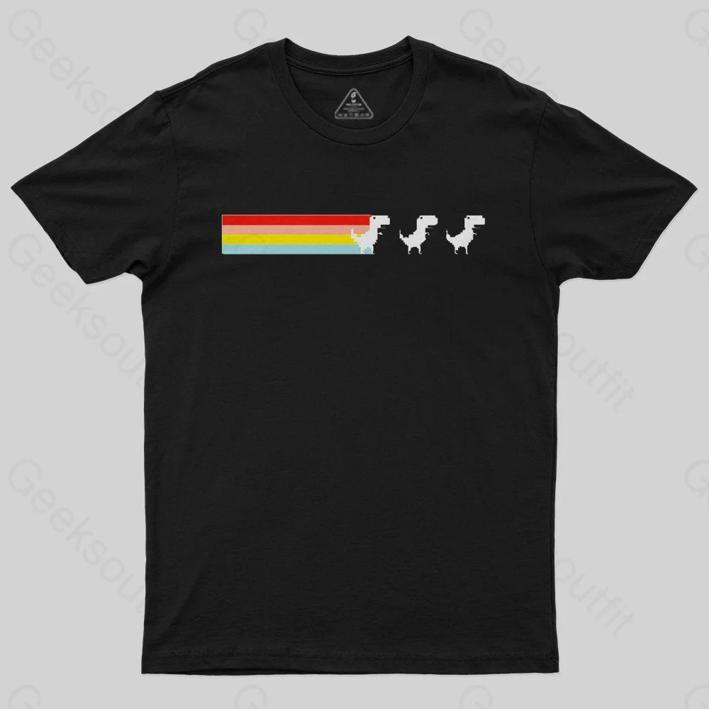 Rainbow Fart Dinosaur T-ShirtU-Neck Tee