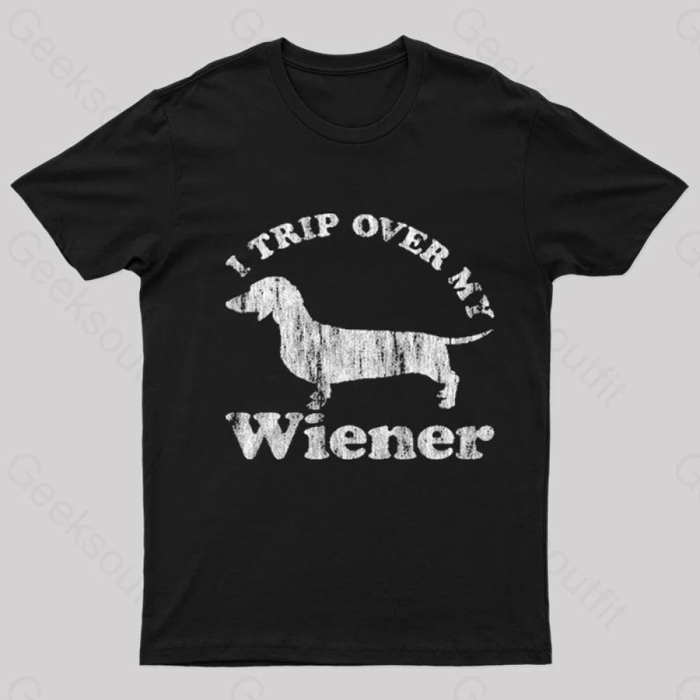 Trip Over My Wiener Nerd T-ShirtPleated Tee