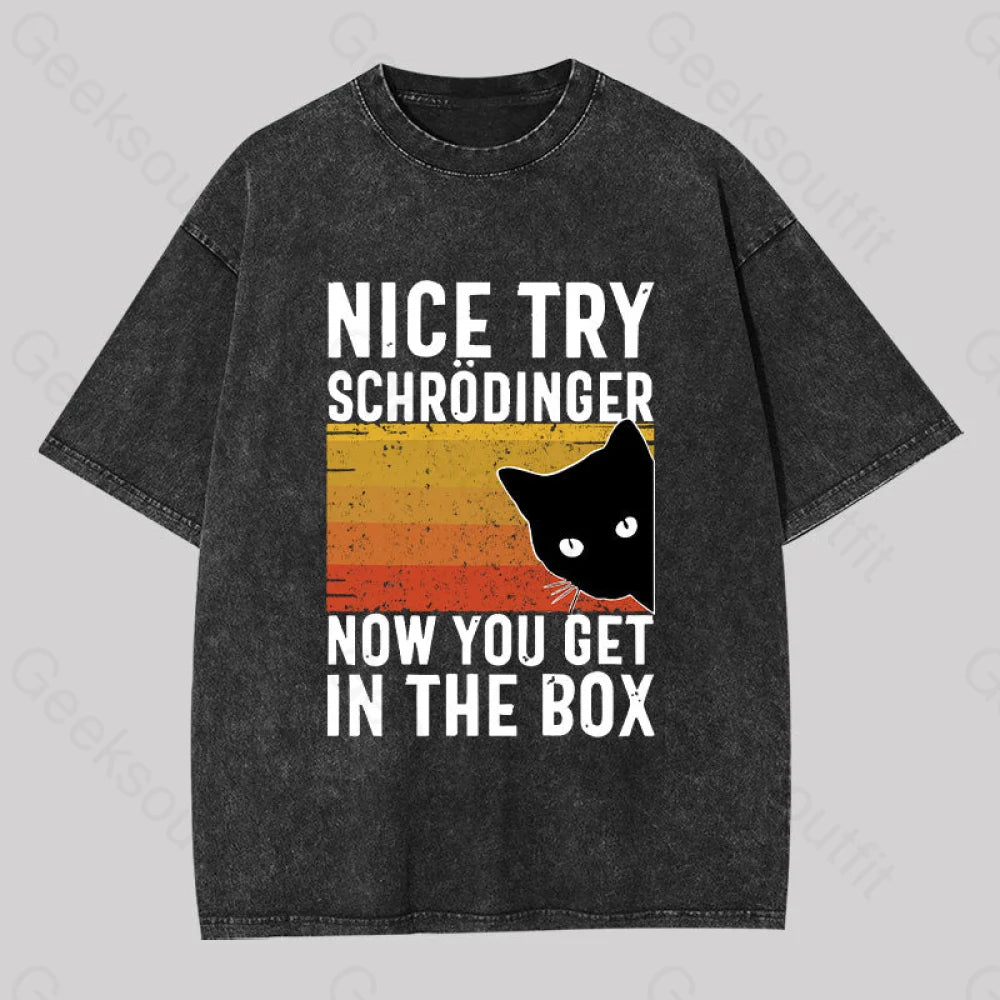 You Get Schrodinger's cat In The Box Washed T-shirtEco-Friendly Tee