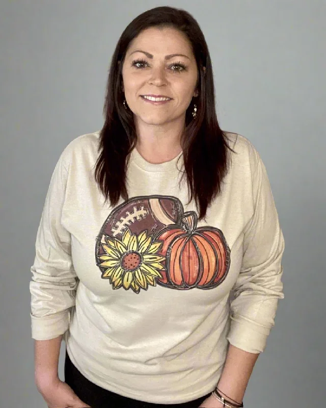 football sunflower pumpkin | graphic topAsymmetrical Hoodies