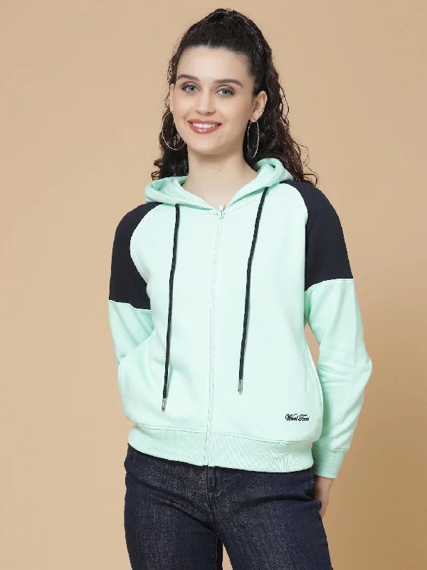 Hooded Front Full Zip SweatshirtVelour Sweatshirts