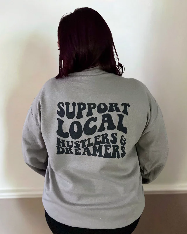 support local hustlers & dreamers | rustic cuts co sweatshirtLogo Hoodies