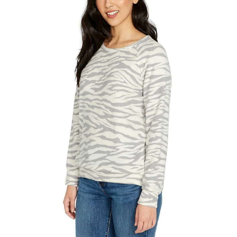 Buffalo Ultrasoft Silver Zebra Print Cozy Top SweatshirtOutdoor Sweatshirts