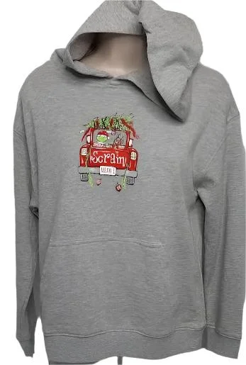 Sweatshirt  Grey Hooded 2Pocket  Christmas Children's  2345jmHigh-Fashion Sweatshirts