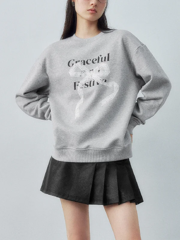 Crew Neck Loose SweatshirtsPrinted Sweatshirts