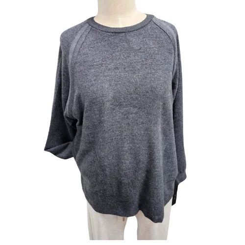 Crewneck Raglan Super Soft Bamboo Brushed Terry Sweatshirt - Charcoal   JILL47Outdoor Sweatshirts