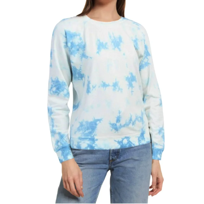 Lucky Brand Women's Tie Dye Print Soft Cotton Casual Sweatshirt TopOrganic Cotton Sweatshirts