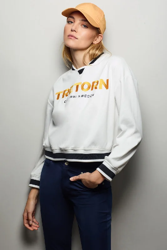 Tretorn Striped Trim Logo SweatshirtLayered Sweatshirts