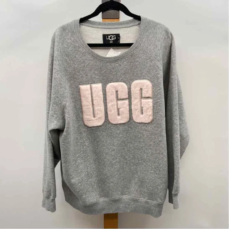 Ugg Women's Size 2X Gray Logo SweatshirtUrban Hoodies