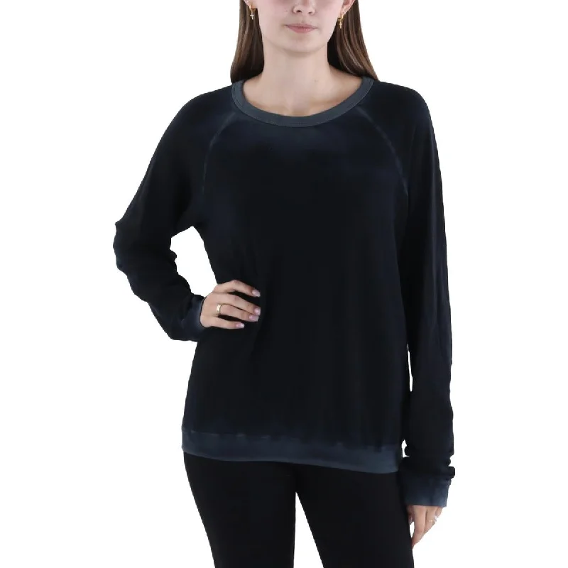 Womens Crewneck Comfy SweatshirtRuffled Sweatshirts