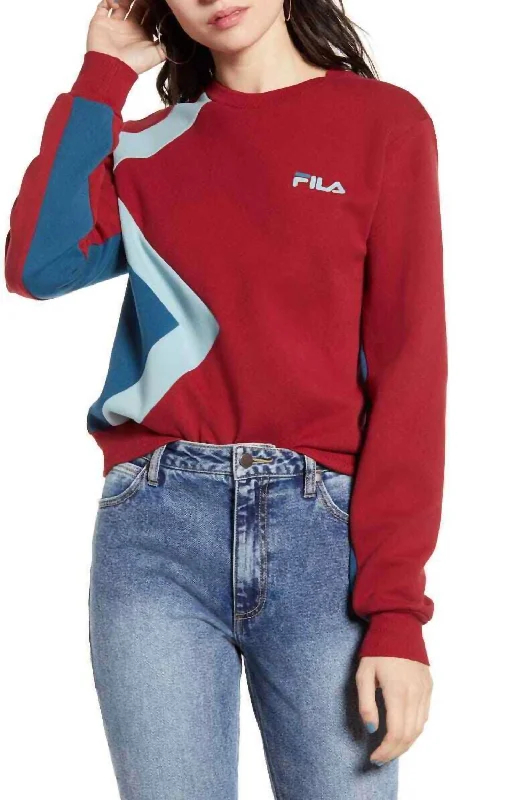 Women's Kazuno Sweatshirt In Red/blueBeaded Sweatshirts