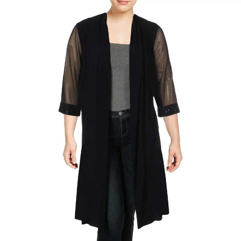 Women's long sleeve topsPlus Womens Godet Office Duster Top