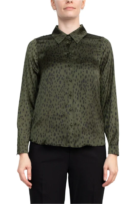 Truth Collar Neck Long Sleeve Front Button Detail Blouse