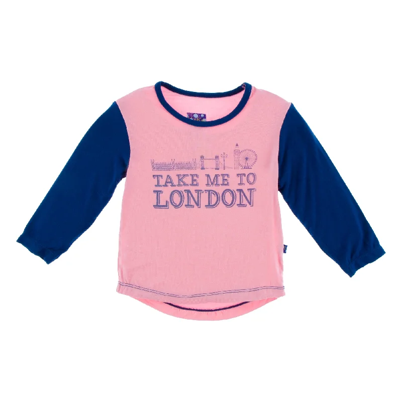 Kickee Pants Piece Print Long Sleeve Playground Tee - Lotus Take Me To London